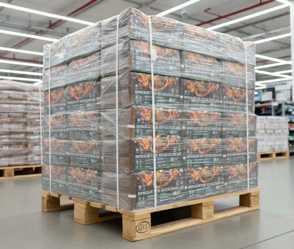 Briquetes de Madeira Premium 864kg - Palete 96 Packs NovaLenha - Combustível Ecológico Portugal - Image 2